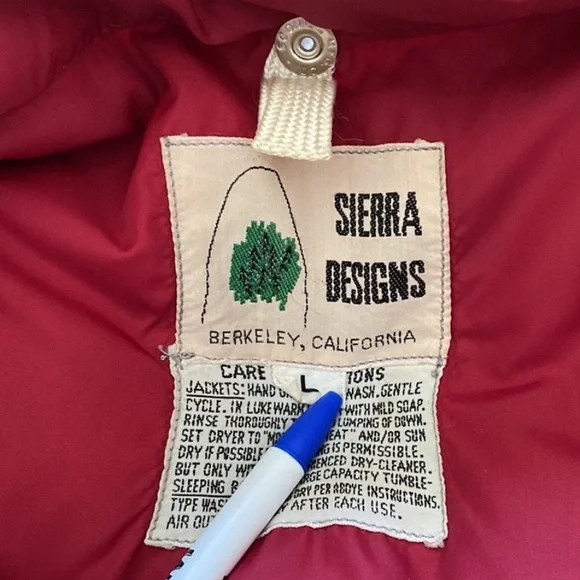 Vintage Sierra Designs Down Jacket, Size Large - Picture 10 of 12